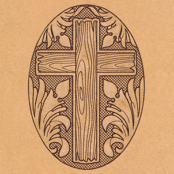 Blooms in the Desert Cross (Trapunto)