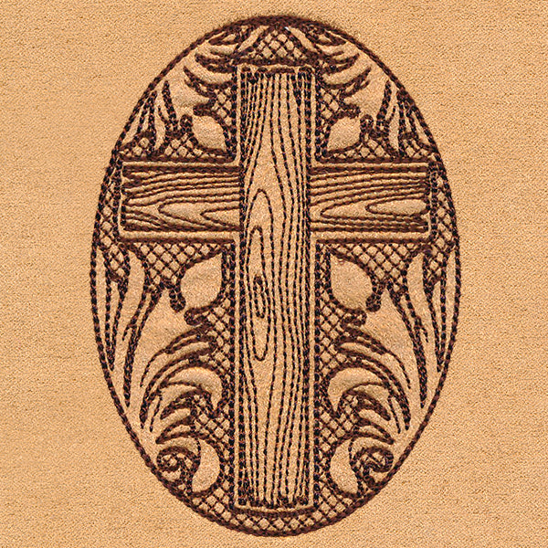 Blooms in the Desert Cross (Trapunto)