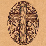 Blooms in the Desert Cross (Trapunto)