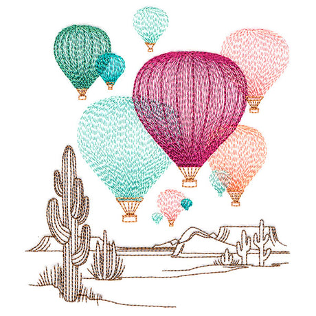 Southwest Hot Air Balloon Scene