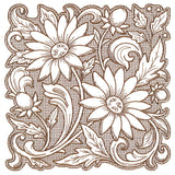 Mojave Aster Square (Trapunto)