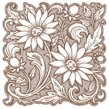 Mojave Aster Square (Trapunto)