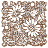 Mojave Aster Square (Trapunto)