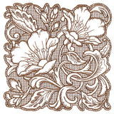 Evening Desert Primrose Square (Trapunto)