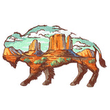 Buffalo Desert Scene