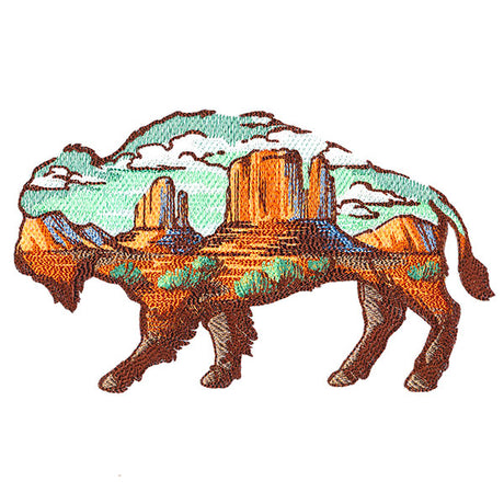 Buffalo Desert Scene