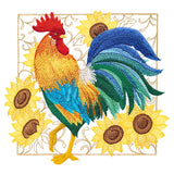 Rooster & Sunflower Square