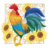 Rooster & Sunflower Square