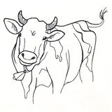 Simple Farm Sketch - Cow