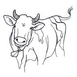 Simple Farm Sketch - Cow