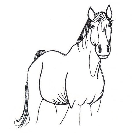 Simple Farm Sketch - Horse