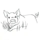 Simple Farm Sketch - Pig