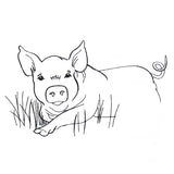 Simple Farm Sketch - Pig