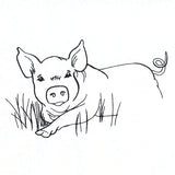 Simple Farm Sketch - Pig