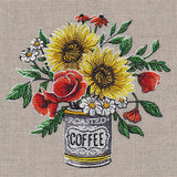 Coffee Can Sunflower Bouquet