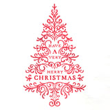 Calligraphic Merry Christmas Tree