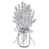 Lavender Canning Jar Bouquet Etching