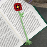 Poppy Bookmark (Battenburg Lace)