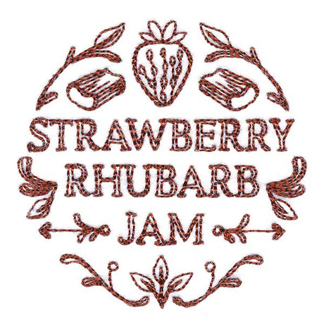 Strawberry Rhubarb Jam Jar Topper