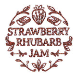 Strawberry Rhubarb Jam Jar Topper