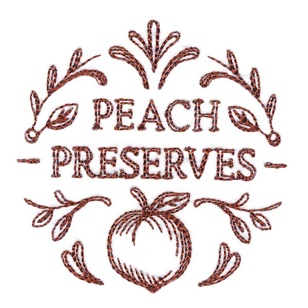 Peach Preserves Jar Topper