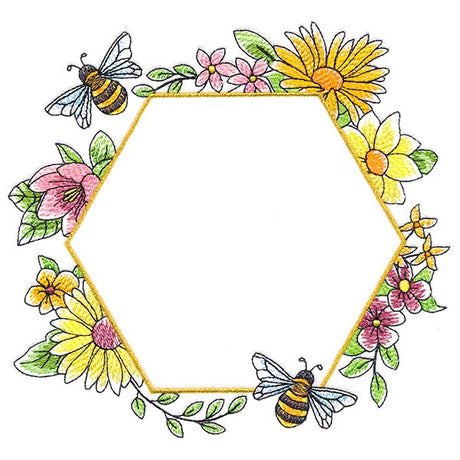 Buzzing Floral Wreath