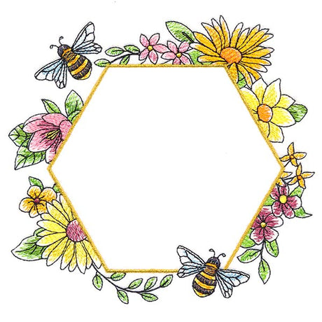 Buzzing Floral Wreath