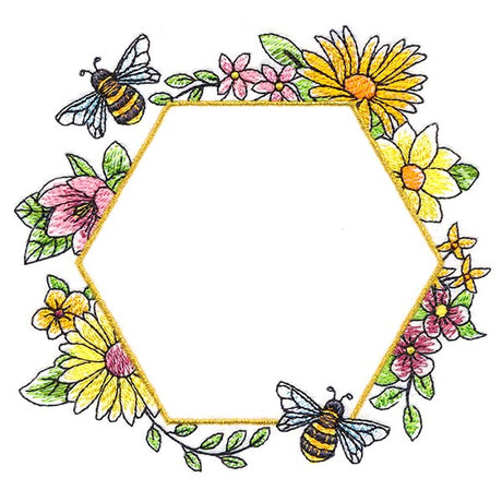 Buzzing Floral Wreath