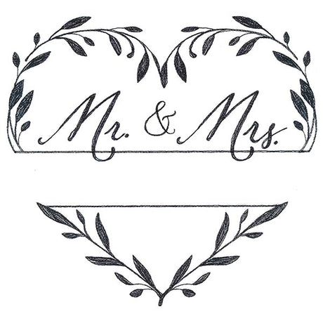 Mr & Mrs Heart Wreath
