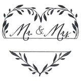 Mr & Mrs Heart Wreath