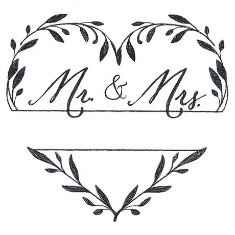 Mr & Mrs Heart Wreath