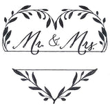 Mr & Mrs Heart Wreath