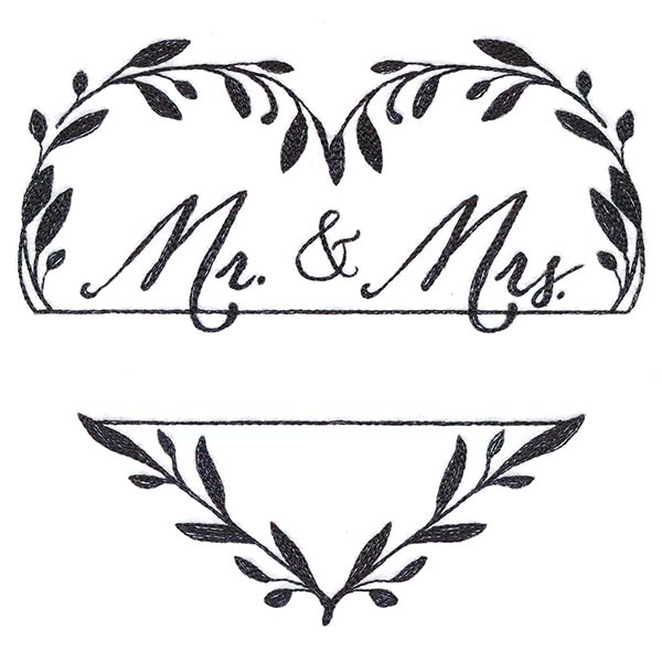 Mr & Mrs Heart Wreath