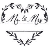 Mr & Mrs Heart Wreath