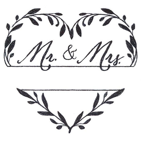 Mr & Mrs Heart Wreath