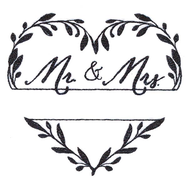 Mr & Mrs Heart Wreath