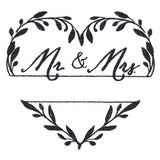 Mr & Mrs Heart Wreath