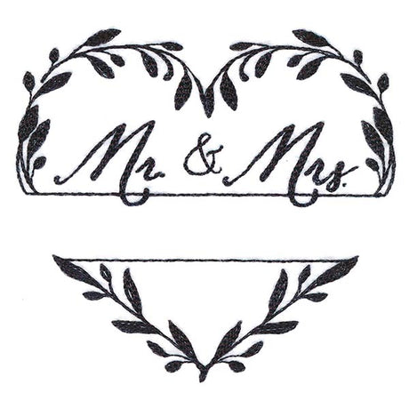 Mr & Mrs Heart Wreath