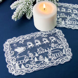 Santa's Flight Doily (Organza)