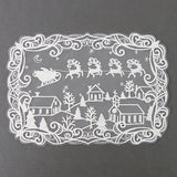 Santa's Flight Doily (Organza)