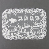 Santa's Flight Doily (Organza)