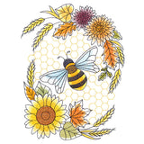 Buzzing Bee and Autumn Blooms Feature