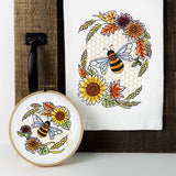 Buzzing Bee and Autumn Blooms Feature