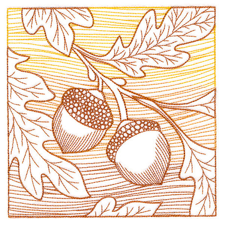 Fresh Harvest - Acorn Etching