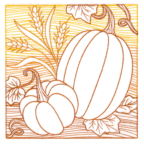 Fresh Harvest - Pumpkins Etching