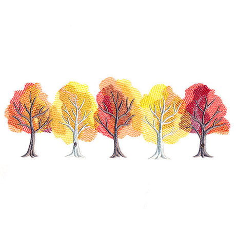 Colors of Autumn Tree Border
