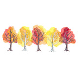 Colors of Autumn Tree Border