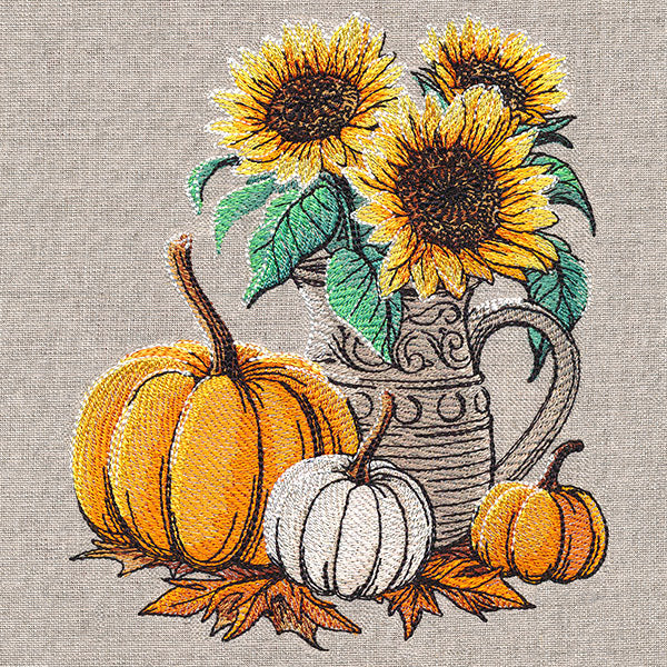 Autumn's Majesty Pumpkins & Sunflowers Bouquet