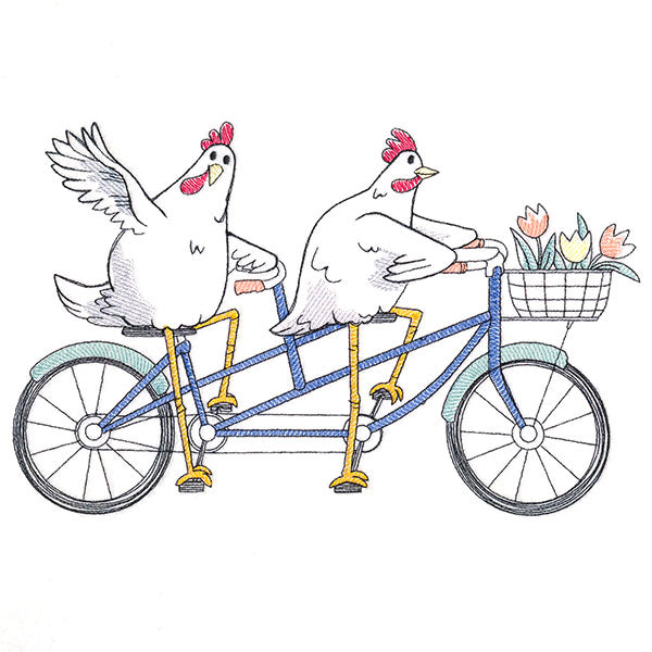 Plucky Pedaler Chickens