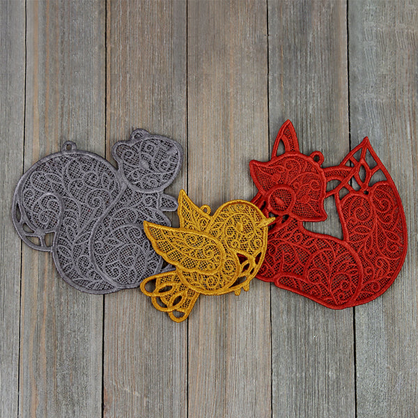 Woodland Treasures - Squirrel (Lace)